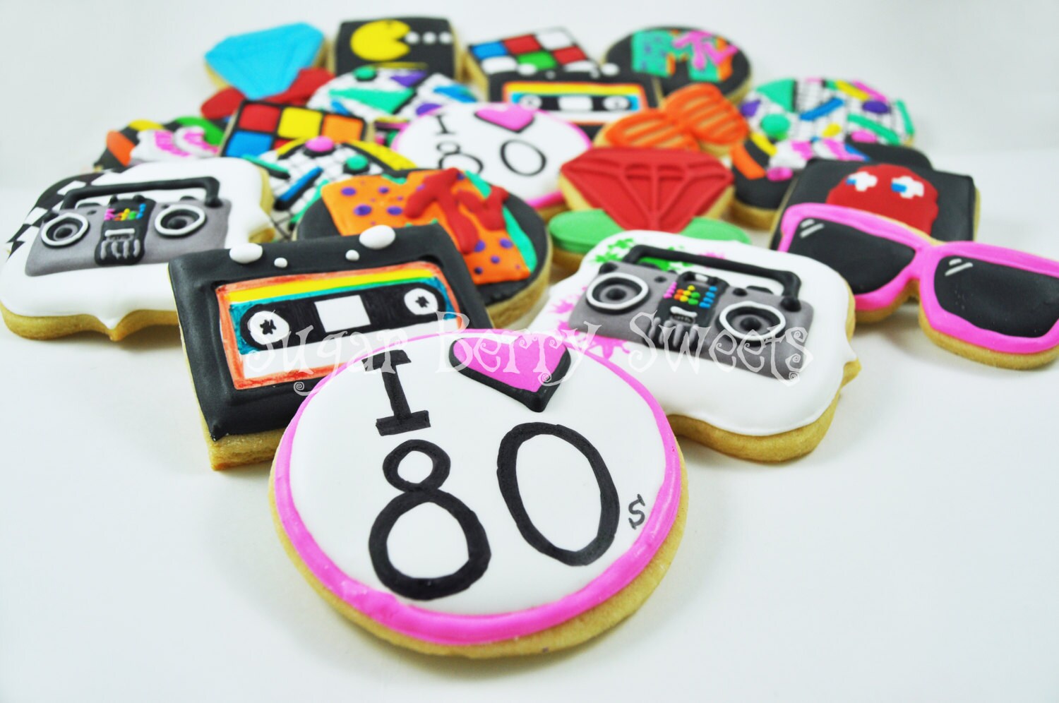 80's Themed Sugar Cookies 80's party favors
