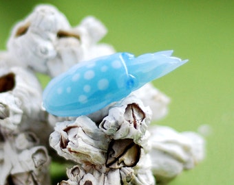 Blue Cuttlefish Necklace, cephalopod jewelry unique gift handmade mermaid pendant marine science