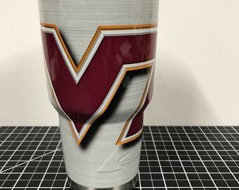 Virginia Tech Hokies Custom Yeti 20 30 RTIC Cup Fully Wrapped