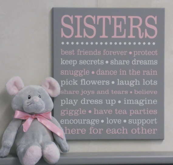 sisters sibling gifts baby girl nursery twin girl nursery