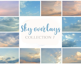 Set collection 7 sky overlay, sky overlays, photoshop overlay, cloud overlay