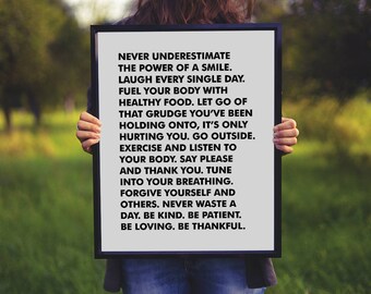 Practice Happiness Printable Download, 3 sizes, 2 colors included