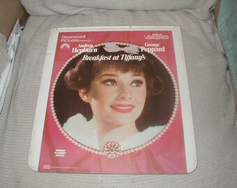 Laser Disc, Breakfast at Tiffany's, Audrey Hepburn, George Peppard, CED