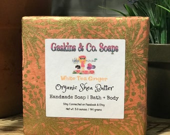 White Tea Ginger Natural Handcrafted Soap | Made With Organic Shea Butter & Olive Oil