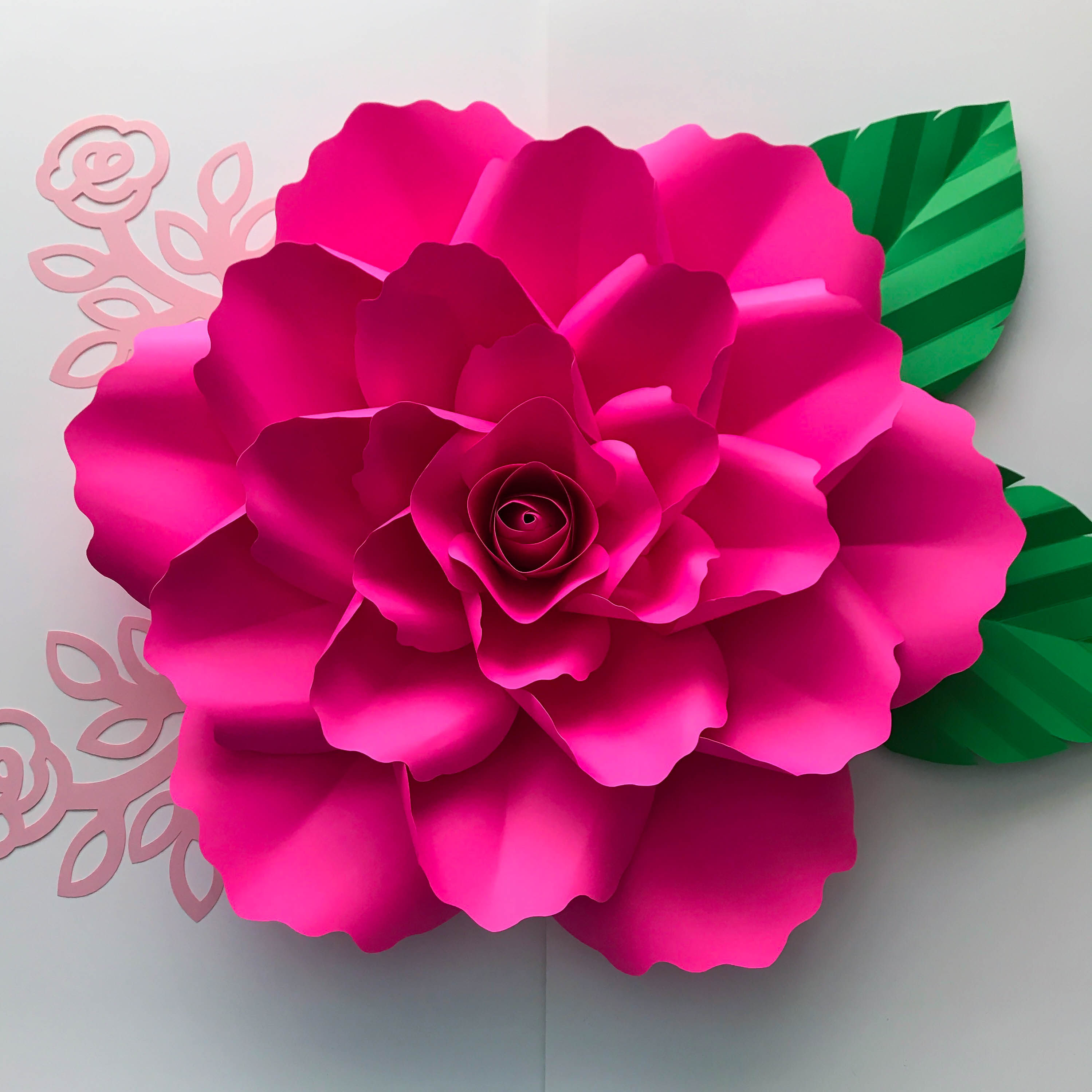 Download Paper Flowers SVG Petal 99 with Clover Rose Center Elegant