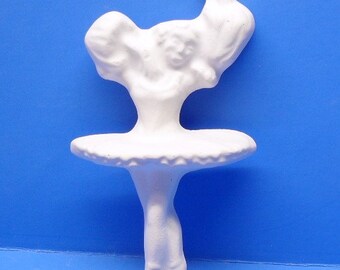 Ready To Paint/DIY/Plaster/ChalkWare/PlasterCraft Flat Back Magnet Ballerina #522