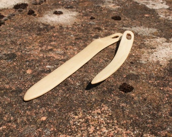 Nalbinding Needle Set (#10) - hand carved sustainable hazel