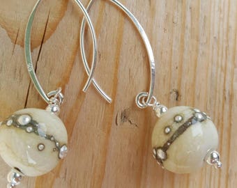 Glass & Silver Earrings. Lampwork Earrings SRAJD FHFteam