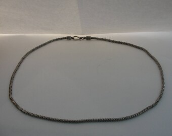 Mens Sterling Silver 20" Foxtail Chain Necklace
