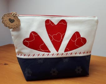 Knitting or crochet project bag/Toiletries bag