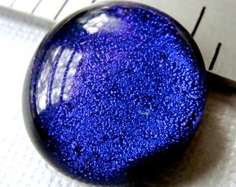Dichroic Fused Glass Cabochon 19 mm Purple Beauty