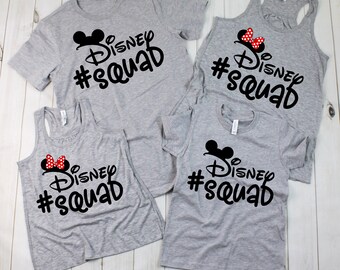 Disney Squad Shirts | Family Disney Shirts | Women's Tank Top | Disney T-shirts for Girls/Boys