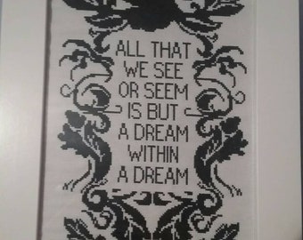 Edgar Allen Poe Raven Cross Stitch Pattern