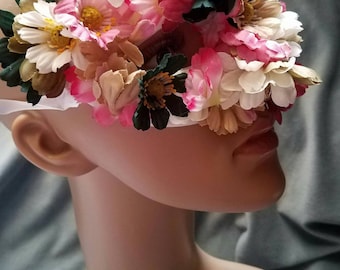 Flower Mask Fairy Costume Eye Mask Halloween Masquerade Nature Eye Mask