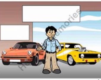 Car Enthusiast Personalized Cartoon