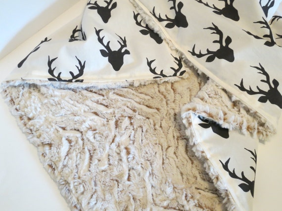 plush deer blanket