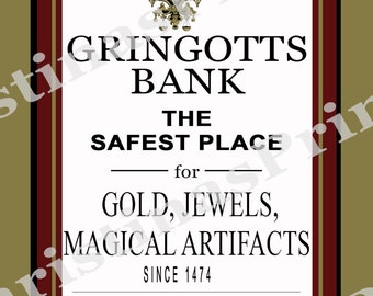 Gringott's Wizarding Bank ~ Instant Download
