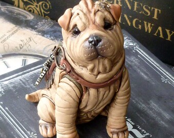 Shar Pei Dog Steampunk Myxie Pal Sculpture