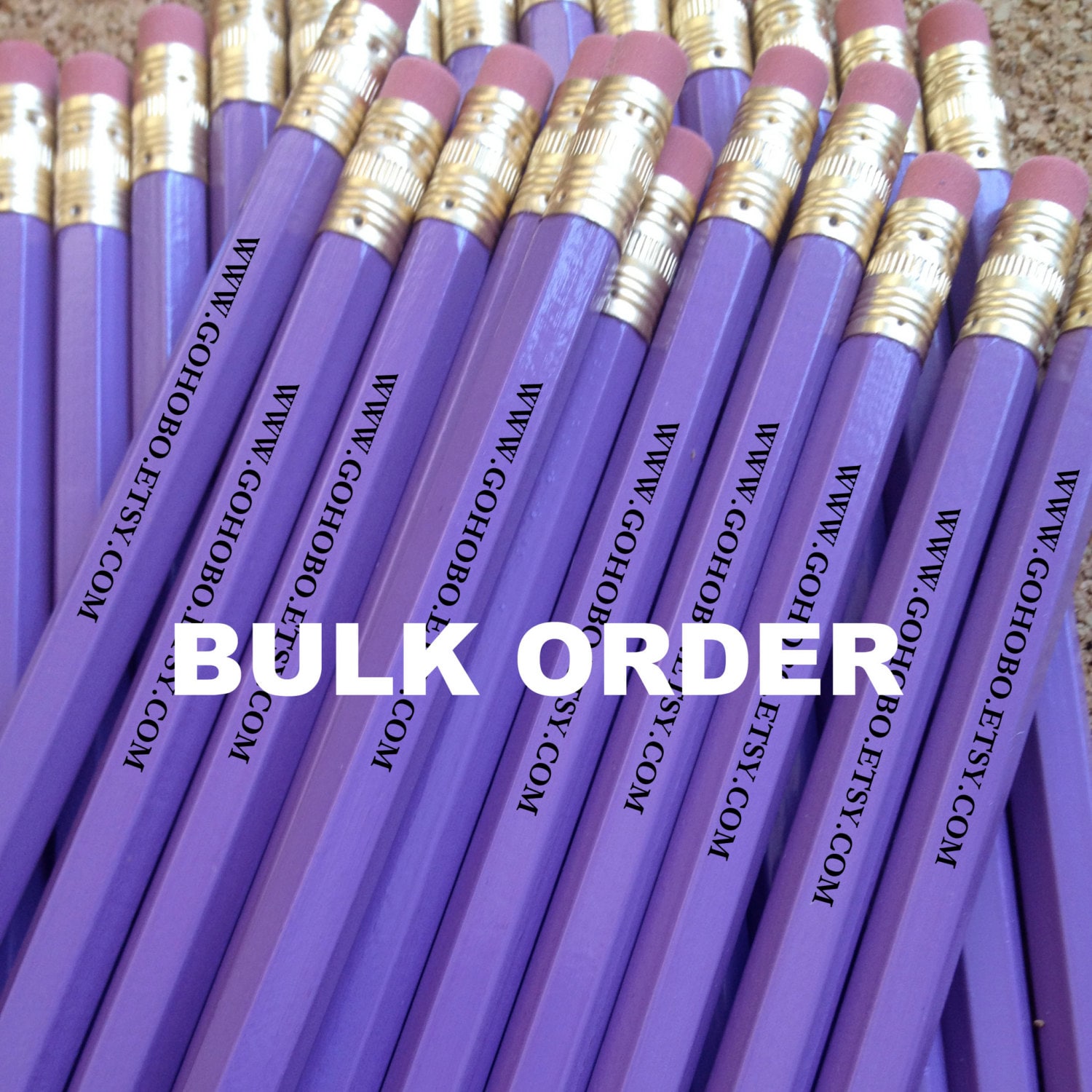 100 PENCILS Bulk Order Personalized Custom Printed 2 HB