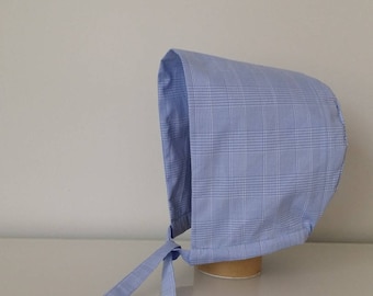 Baby and kid's cap in cotton Prince of Wales summer