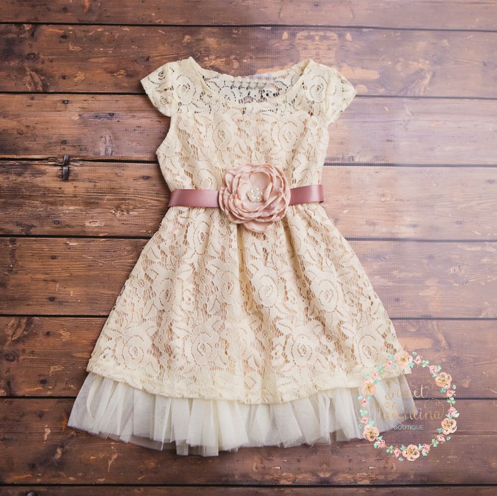 cream flowered dress