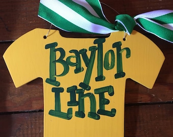 Baylor Bears BU Baylor Line Jersey Christmas Ornament - made to order