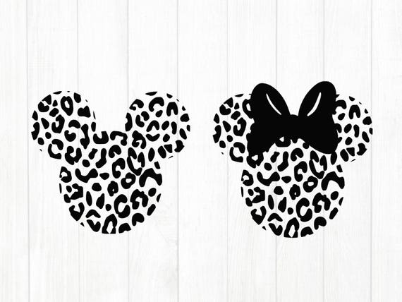 Disney mickey mouse cheetah leopard print svg dxf png