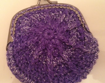 Pretty Purple Coin Purse, sweet and sassy way to carry your loose change .