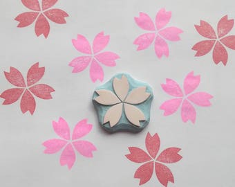 Cherry blossom Stamp, Cherry blossom rubber stamp, flower stamp, spring flower stamp, Cherry blossoms stamp, spring crafts, rubber stamp