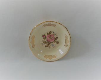 Antique HOMER LAUGHLIN Liberty Pattern China 5 1/2" Dessert Bowl, Queen Esther Pattern Warranted 22 Karat Gold Design Replacement Fine China