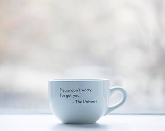 Mindful White Cappuccino Mug