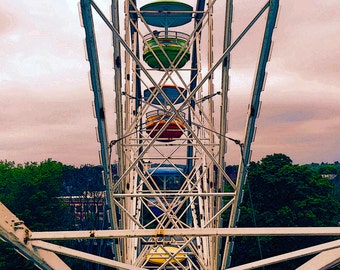 Ferris Wheel Photography Art Print great holiday gift size 8X10 to 24X36 poster