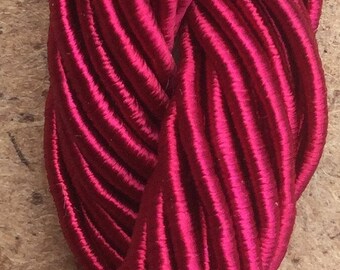 Viscose Gimp Thread, Hand Dyed Gimp, Viscose Gimp, Magenta, 10 metres,