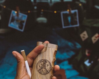 Dugout One Hitter with hemp wick - Get Abducted by Topboro