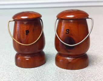 Vintage Wooden Lanterns Salt and Pepper Shakers