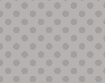 Medium Tone on Tone Dots Gray: Riley Blake Designs Cotton Basics 1 Yard