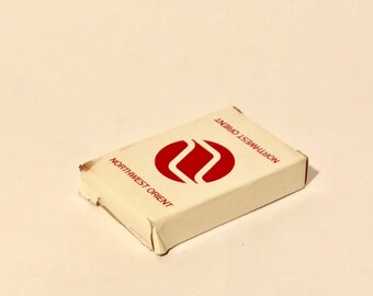Vintage 1980s Northwest Orient Airline Collectible Playing Cards Deck/Full and Fabulous