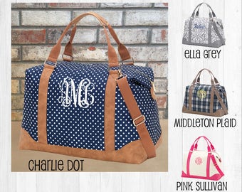 Monogrammed Weekender Bag, Personalized Overnight Bag, Monogram Travel Bag, Large Tote Bag, Weekend Travel Bag, Carry On Bag, Cute Luggage