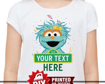 DIY Printable Sesame Street Iron On Transfer, Custom, Plaza Sesamo Iron on Design, Elmo Shirt, Sesame Street Party Shirt, Elmo Party Shirt
