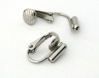 Earring Converters Convert Post Earring To Clip On Earring Silver Color