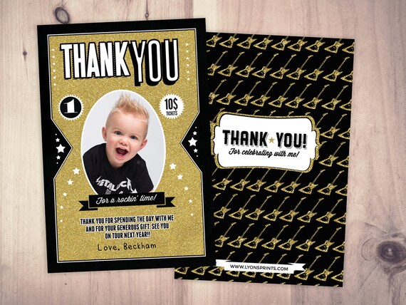 Thank You Card Greeting Card All occasion card rockstar