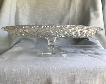Vintage glass cake stand