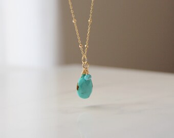 Sleeping beauty turquoise necklace,turquoise jewelry,genuine sleeping beauty Arizona turquoise necklace,gift for her,December birthstone