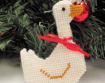 NEEDLEPOINT GOOSE, Goose Ornament