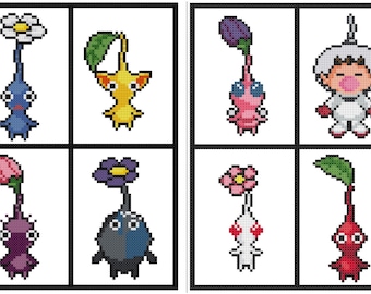 Pikmin Cross Stitch Patterns (2 PDF files)
