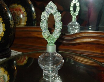 Vintage Perfume Bottle with Stopper~I.W. Rice Bottle
