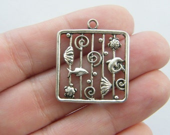 BULK 20 The Sea pendants tibetan silver SC29