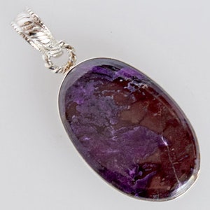 Genuine Purple Sugilite Gemstone Pendant, 925 Solid Sterling Silver, Handmade, Women Pendant, Designer Jewellery, Wholesale Price, FSJ-1733