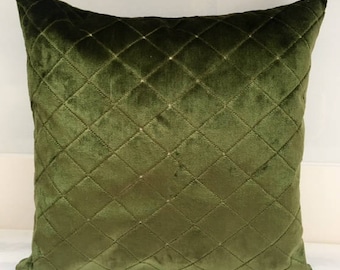 Green Velvet Pillow Cover 18x18 Pillow Velvet Green Pillow Designer Pillow Velvet Pillows Velvet Cushion Covers Green Sofa Pillow Cover