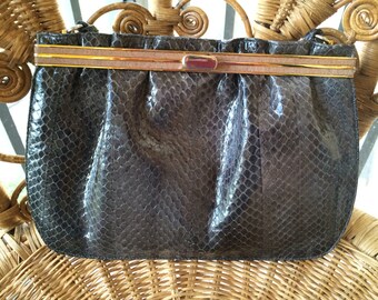 Vintage Bellido Gray Snakeskin purse